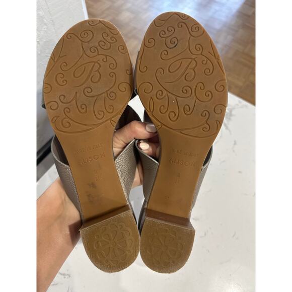 Brighton Women's Alison Zinc Pearl Ferrara Block Heel Sandal, Size 8, Like New - Picture 13 of 14